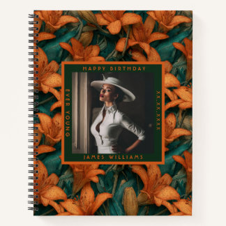 Carnet Lilias Orange Configurables Thème Bohème Anniversa