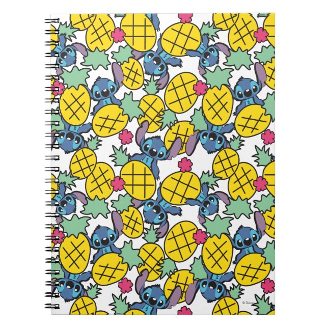 Carnet Lilo & Stitch | Motif ananas (Devant)