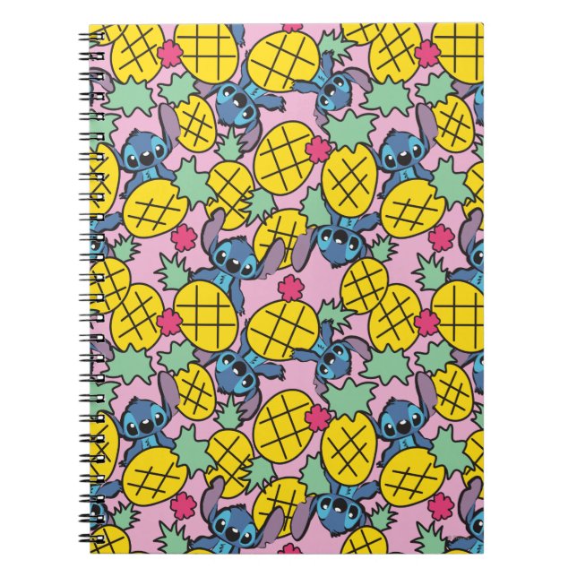 Carnet Lilo & Stitch | Motif ananas (Devant)