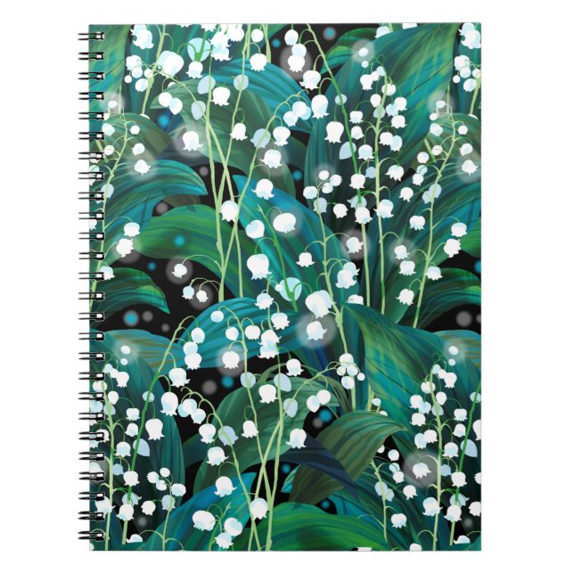 Carnet Lily de la vallée. Motif arrière - plan transparen (Devant)