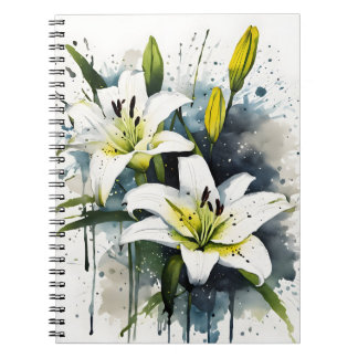 Carnet Lily - Fleurs à l'aquarelle