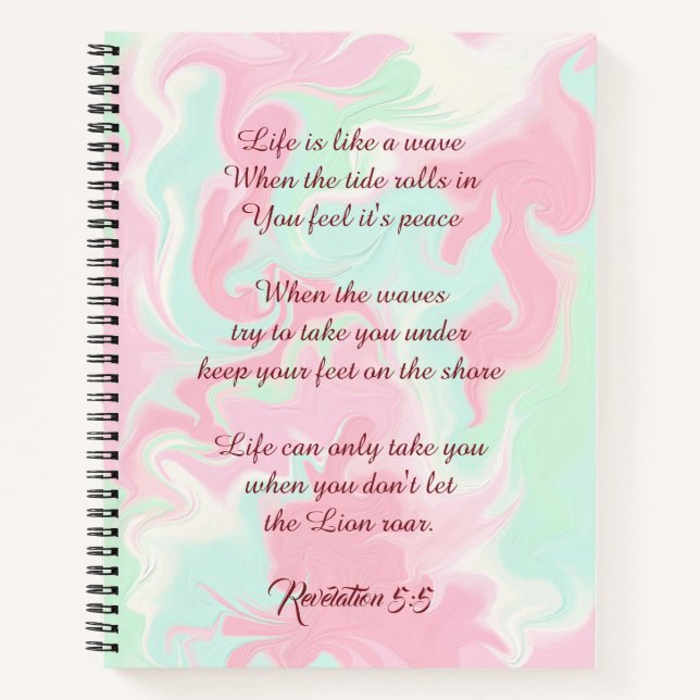 Carnet Lime Blend Marble Journal.. La vie est comme une v (Devant)