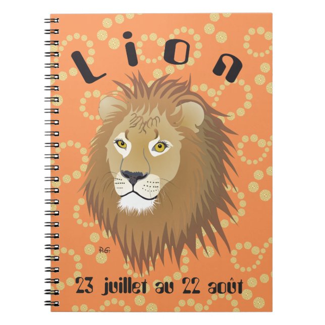 Carnet Lion 23 juillet 22 (Devant)