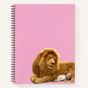 Carnet Lion et agneau majestueux Faune Inspirante