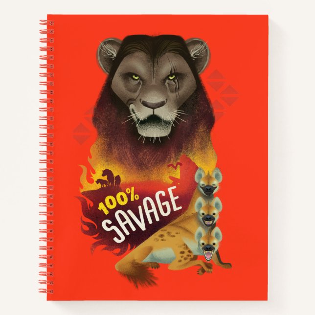 Carnet Lion King | Scar & Hyenas "100% d'économie" (Devant)