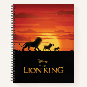 Carnet Lion King   Silhouette de Simba, Pumbaa et Timon