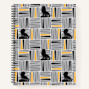 Carnet Lion King   Simba Chapeau Carré Motif Hachuré Gris