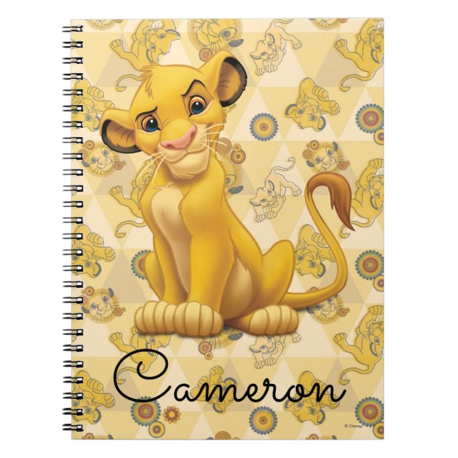 Carnet Lion King | Simba sur le Motif triangle (Devant)