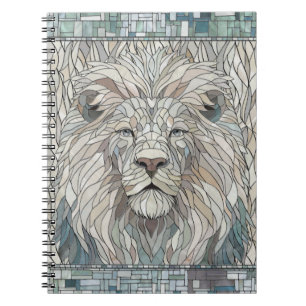 Carnet Lion Portrait Mosaic Art