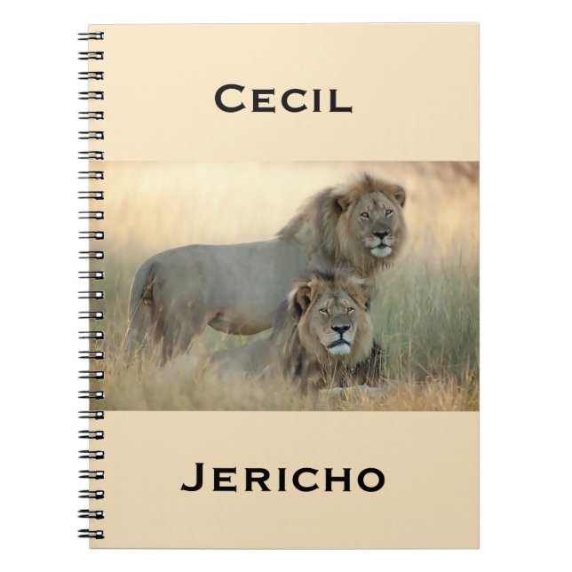 Carnet Lions de Cecil et de frère de Jéricho d'Afrique (Devant)