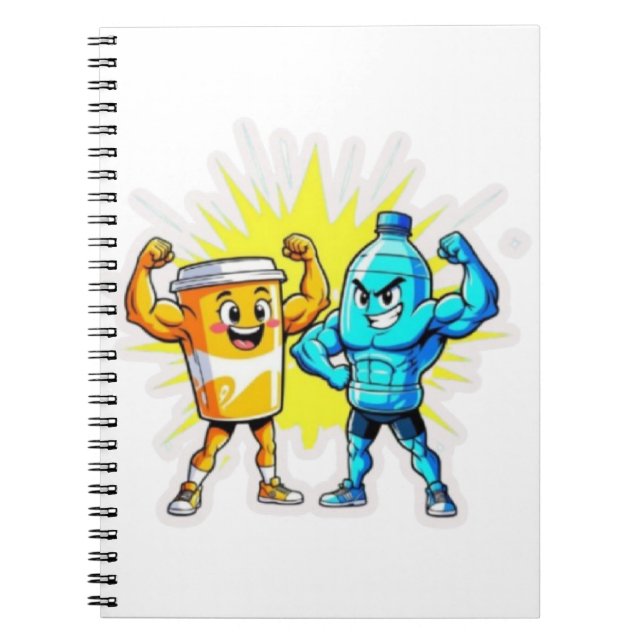 Carnet Liquid Strength – Funny Juice & Water Muscle Desig (Devant)