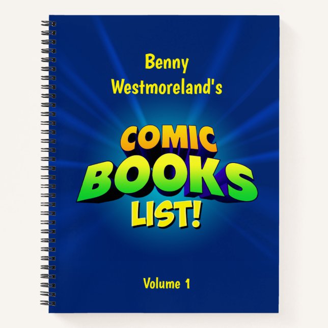 Carnet Liste de bandes dessinées personnalisées (Devant)