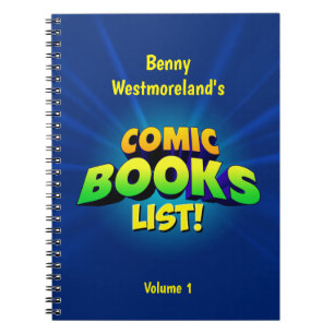 Carnet Liste de bandes dessinées personnalisées