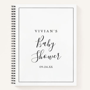 Carnet Liste de cadeaux de Baby shower minimaliste