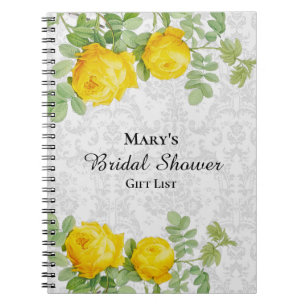 Carnet Liste de cadeaux de mariage Rose Jaune 