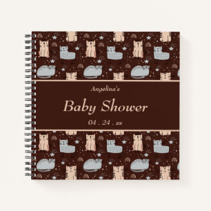 Carnet Liste de cadeaux Motifs de chats Boho