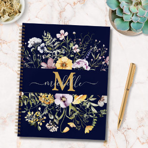 Carnet Liste de choses à faire à motif de fleur sauvage é