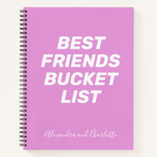 Carnet Liste de choses à faire avec ses meilleures amies 