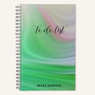 Carnet Liste de choses à faire moderne, rose et blanc