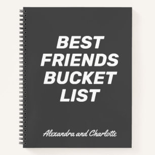 Carnet Liste de seaux des meilleurs amis Noms personnalis