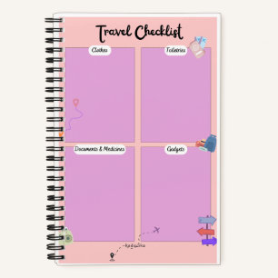 Carnet Liste de vérification des déplacements