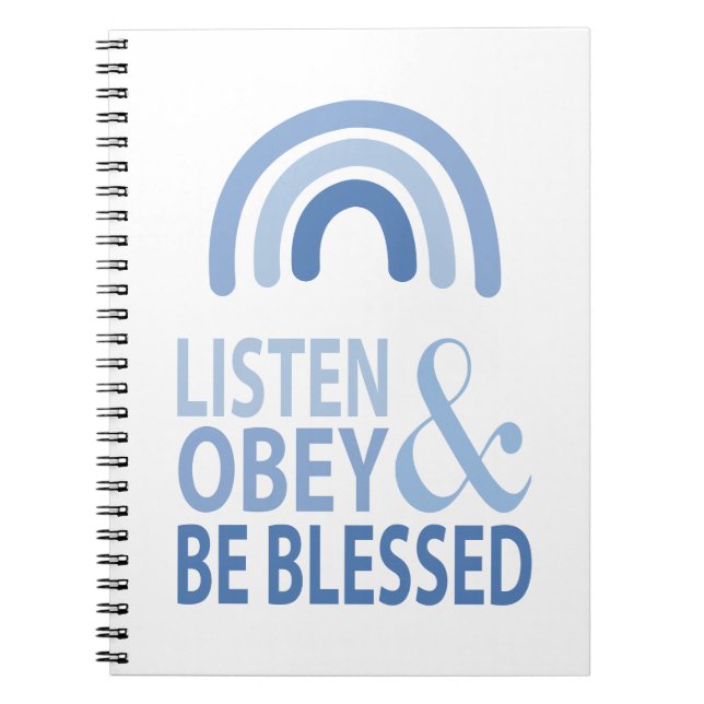 Carnet Listen Obey and Be Blessed  (Devant)