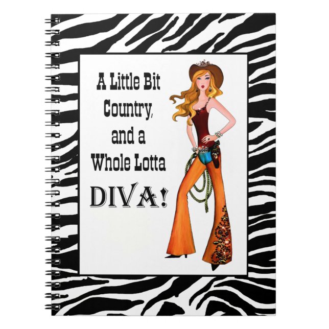 Carnet Little Bit Country et toute une Lotta DIVA! Notebo (Devant)