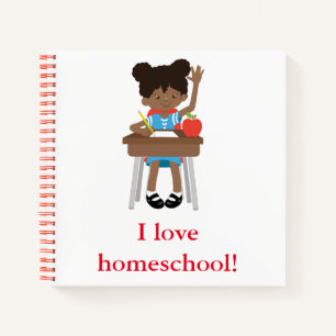 Carnet Little Girl aime l'école familiale