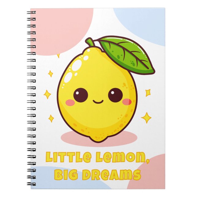 Carnet Little Lemon Big Dreams Kawaii Lemon (Devant)