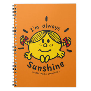 Carnet Little Miss Sunshine Je suis toujours ensoleillé