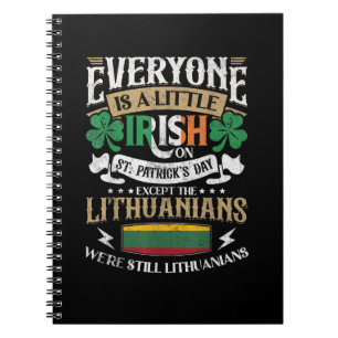 Carnet Lituanie Saint-Patricks Day Lituaniens Hommes et f