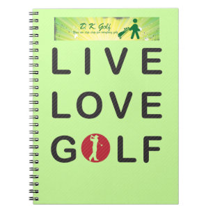 Carnet Live Love Golf Golf Rouge Noir DKGolf