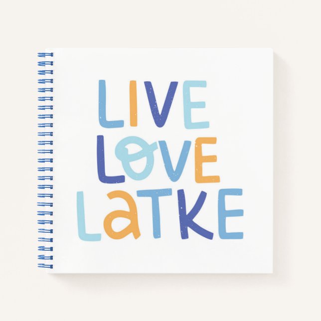Carnet Live Love Latke Hanoukka Design (Devant)