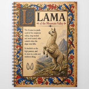 Carnet Llama, Art du Bestiaire Médiéval