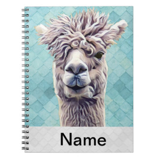 Carnet Llama Art Nom personnalisé Couleur