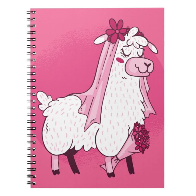 Carnet Llama Bride (Devant)