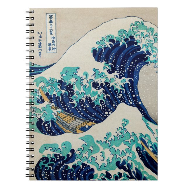 Carnet L'Océan Japonais Vagues De Plage Esthétique (Devant)
