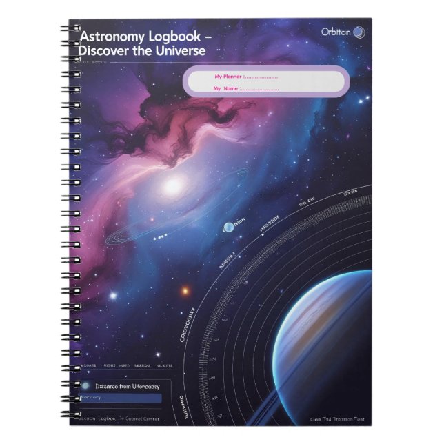 Carnet Logbook d'astronomie - Découvrez l'univers (Devant)
