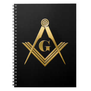 Carnet Loge maçonnique Lettre G en or