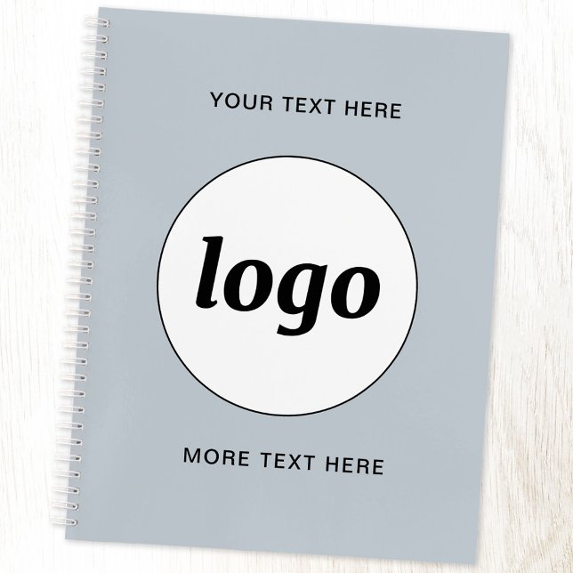 Carnet Logo avec texte et code QR promotionnel Business (Logo and custom text professional business promotional notebook)