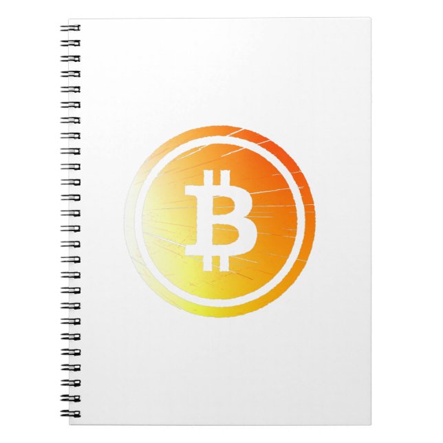 Carnet Logo Bitcoin - Style Grunge Parfait (Devant)