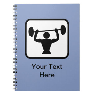 Carnet Logo Bodybuilder / Weightlifter personnalisable