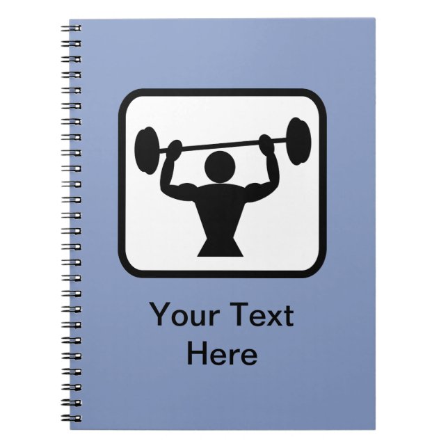 Carnet Logo Bodybuilder / Weightlifter personnalisable (Devant)