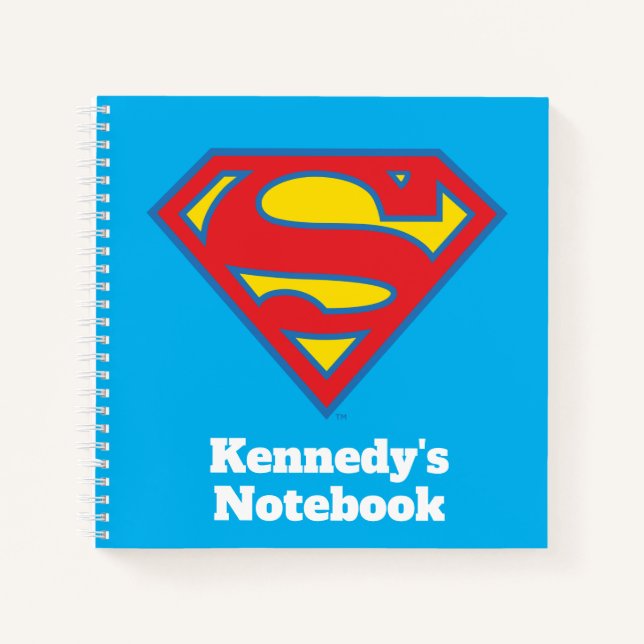 Carnet Logo classique Supergirl avec fond bleu (Devant)