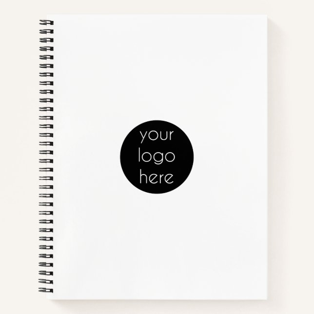 Carnet Logo d'affaires élégant blanc moderne (Devant)