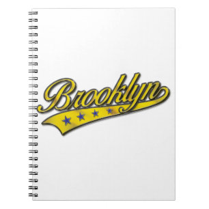 Carnet Logo de Brooklyn doré en relief