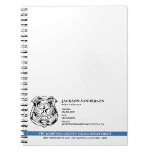 Carnet Logo de l'agent de police du département de l'appl