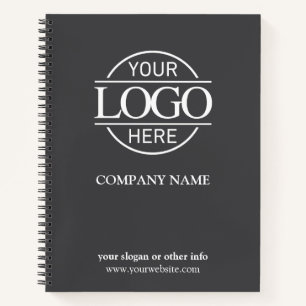 Carnet Logo de l'entreprise corporative commerciale noir 