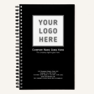 Carnet Logo de l'entreprise Modèle Simple Black Business 