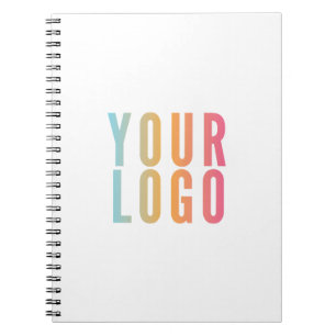 Carnet Logo de l'entreprise simple promotionnel blanc